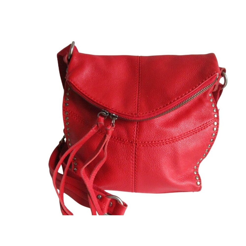 *The SAK Red Pebbled Leather Crossbody Shoulder Bag